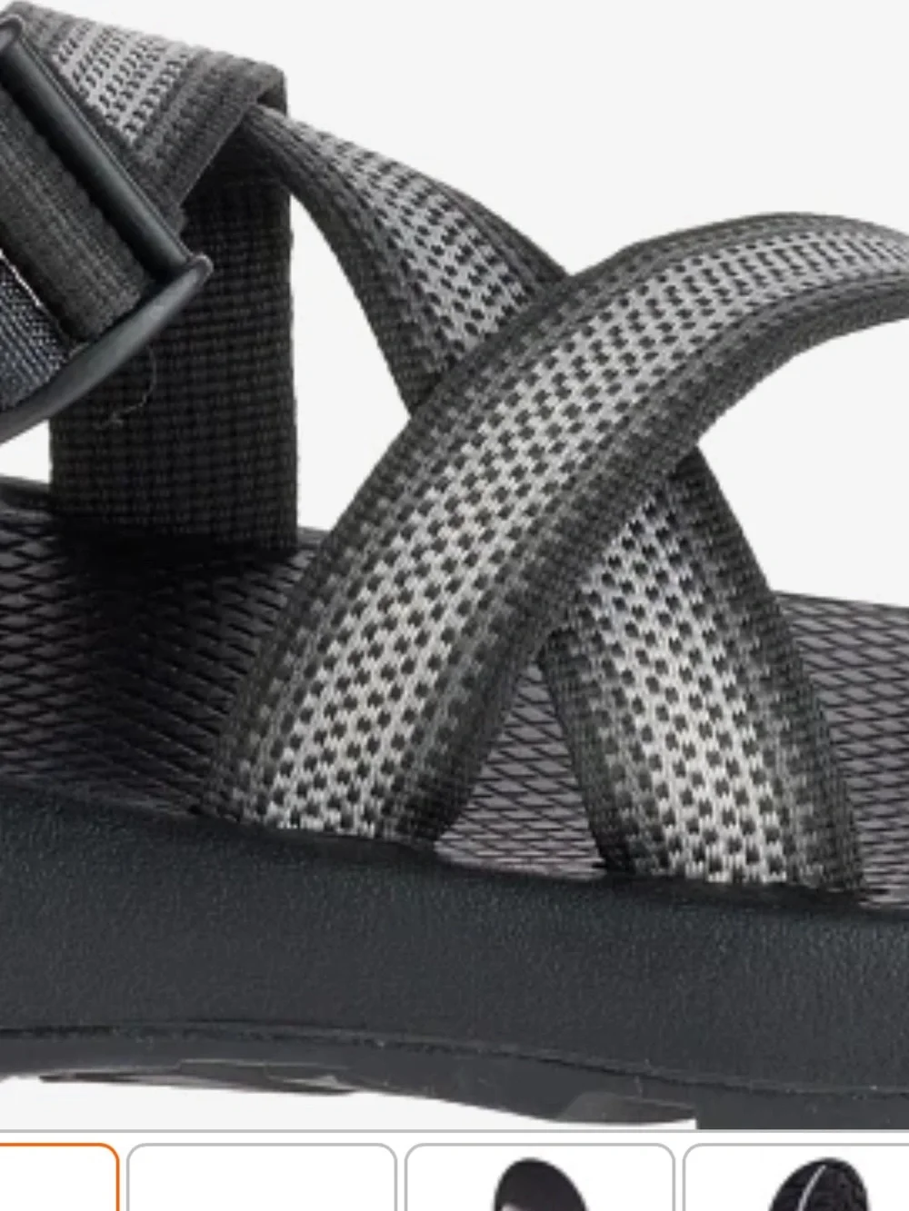 Men's CHACO Outdoor Strap Sandals - Black and Gray Nearly New Size 10